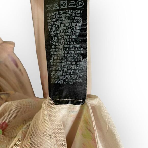 Needle & Thread Sequin Mini Dress with Sheer Sleeves in Dusty Mauve Pink Floral - Picture 11 of 15